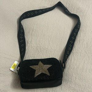 Black Star Embellished Women's Crossbody Bag BRAND NEW NEVER USED